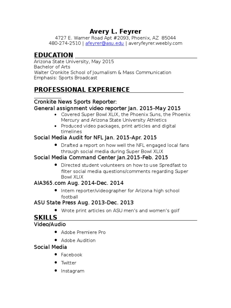 Avery Resume PDF