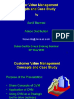 Customer Value Management Concepts and Case Study: Sunil Thawani Adnoc Distribution