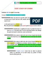 Identification of Goods: Title, Risk and Insurable Interest