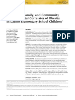 Individual, Family and Community Environmental Correlates of Obesity in Latino Elementary School Children