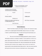 SEC complaint vs. Ifty Ahmed