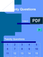 Twenty Questions: Subject