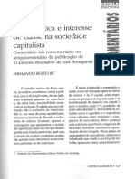 Boito, Cena Politica e interesse de classe na sociedade capitalista