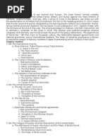 WWI Notes and Causes