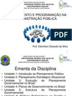 Unidade 1 - Planejamento e Programação