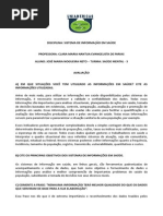 Avaliação Informação Em Saude