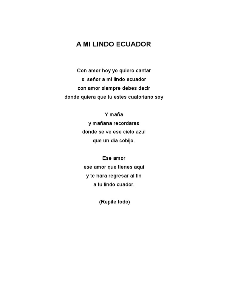 A Mi Lindo Ecuador PDF