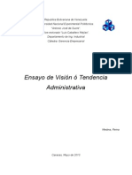 Ensayo Vision o Tendencia Administrativas