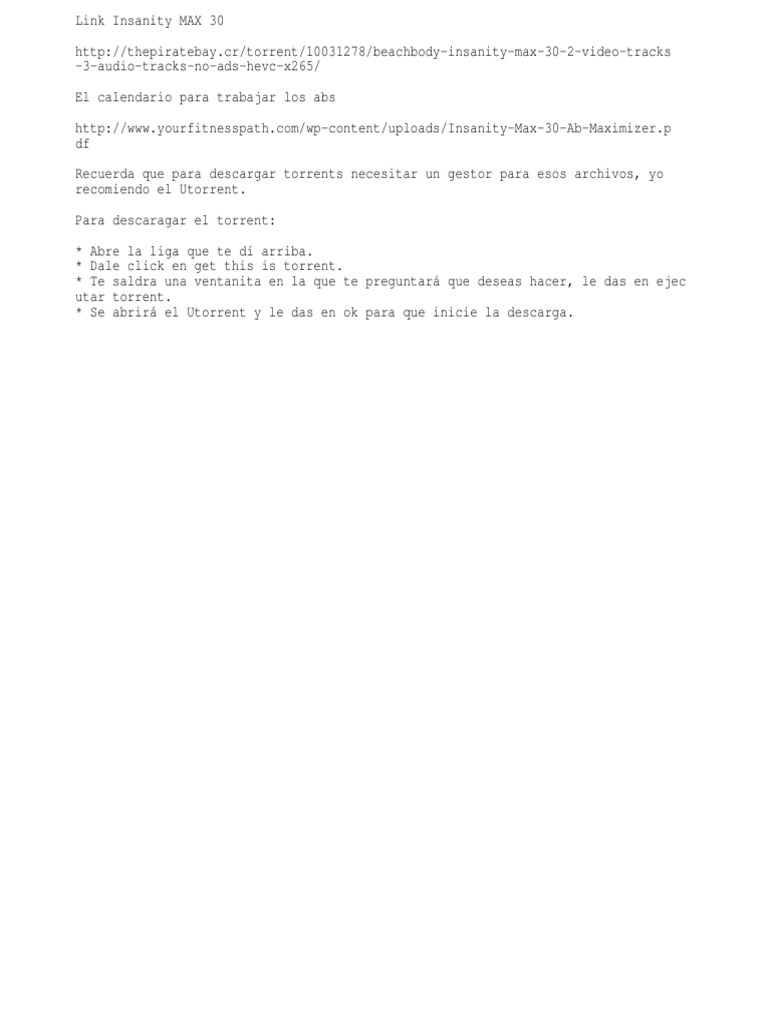 Insanity Max 30 Utorrent