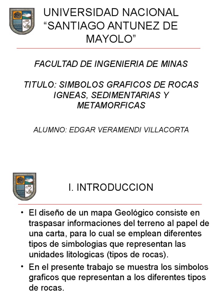 Simbología de Rocas en Mapas Geológicos | PDF | Basalto | Roca (geología)