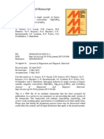 Author's Accepted Manuscript: Journal of Magnetism and Magnetic Materials