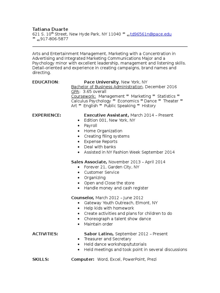 Arts & Marketing Career Profile | PDF | Career & Growth