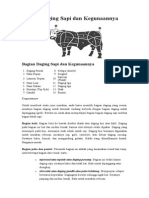 Bagian Daging Sapi dan Kegunaannya