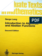 089 - Lang S Introduction To Algebraic and Abelian Functions (Springer 1982) (GTM 89) (2ed) (91s)