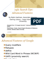 Google Advanced Features