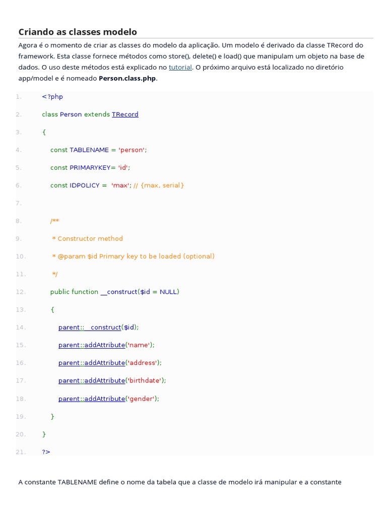 Adianti Framework Tutorial | PDF | Transação em base de dados | Hipertexto