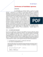 Capitulo IV - Distribuciones Probabilidad Importantes