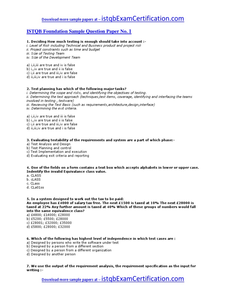 CTFL-Foundation Exam Fragen