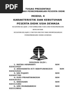 Tugas Rangkuman Mata Kuliah Perkembangan Peserta Didik Universitas Terbuka Modul 4 Karakteristik Dan Kebutuhan Peserta Didik Usia Dewasa KB 1-2