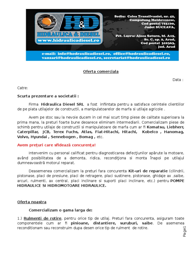 Model Oferta