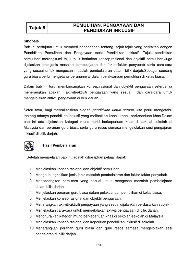Intervernsi Untuk Pemulihan,Pengayaan dan Pengukuhan