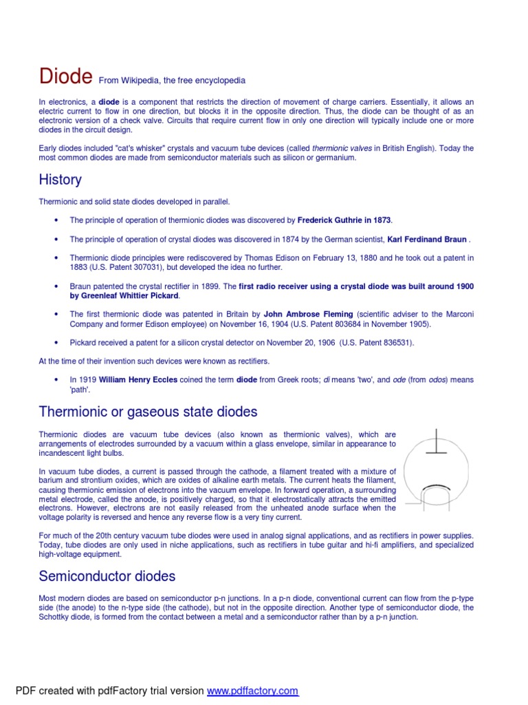 Diodes Notes | PDF
