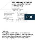 Askep Gangguan Sistem Persyarafan (Meningitis) : Keperawatan Medikal Bedah Iii