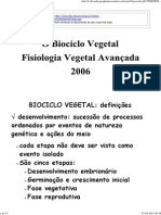 O Biociclo Vegetal