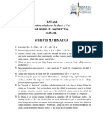 Subiect+barem Matematica - Testare Admitere in Clasa A V-A, An Scolar 2014-2015 PDF