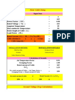 Cable Voltage Drop & CB Calculations