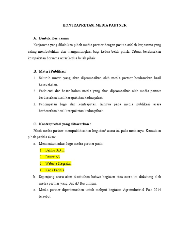 partner mou media pdf Media Partner MOU partner mou media pdf Media Partner MOU