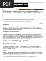 Turbocharger Compressor Calculations