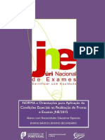 NORMA e Orientações Para Aplicação de Condições Especiais Na Realização de Provas e Exames JNE2015 - Alunos