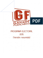 Programa Electoral de Ganar Fuenlabrada 2015 (Programa Resumido)
