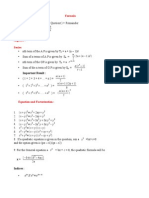 GRE Formulas for All Topic