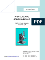 Apparatebau.deoperation Manual Pressure Pipe Grinding Device 633-005-000!58!64