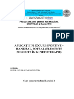 Aplicatii Din Jocuri Sportive - Handbal, Fotbal, in K PDF