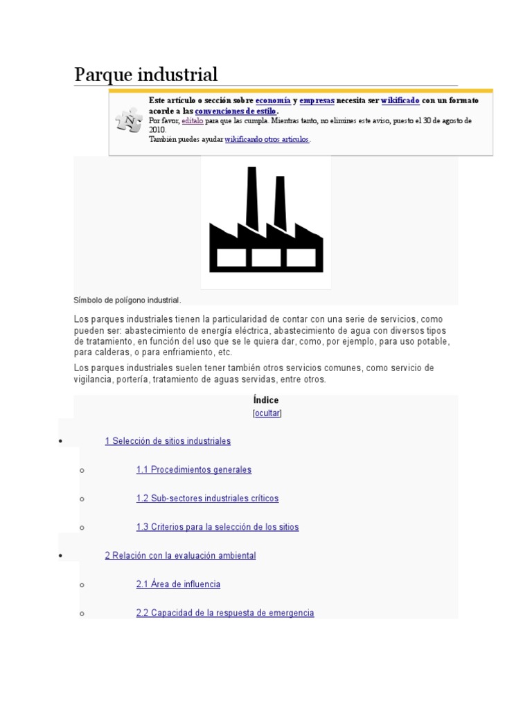 Servicios en Parques Industriales BA | PDF | Science | Tecnología (general)