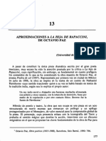 Aproximaciones a La Hija de Rapaccini, De Octavio Paz