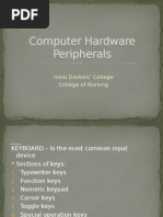 Computer Hardware Peripherals: Iloilo Doctors' College College of Nursing