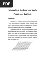 Keluarga Garis Dan Garis Yang Melalui Perpotongan Dua Garis