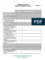 Check List Cuestionario Auditoria ISO 14001