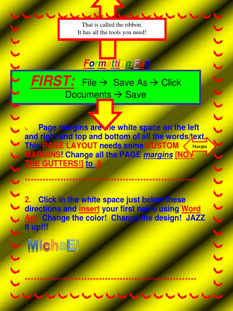 Formatting Fun: Word Document Guide | PDF | Text | Typography