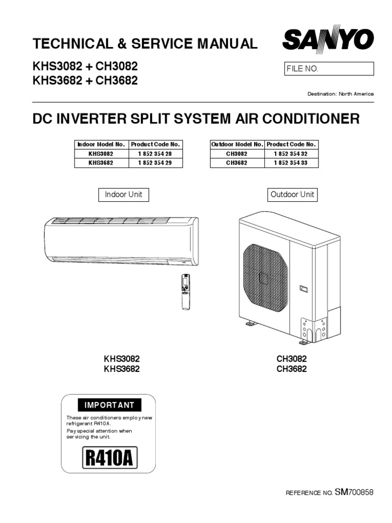 Technical Service Manual DC INVERTER SPLIT SYSTEM AIR CONDITIONER