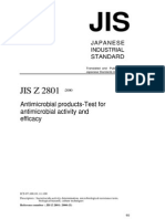 Antimicrobial Products-Test for Antimicrobial Activity and Efficacy