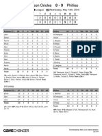 Phillies Vs Anderson Orioles - May 13, 2015