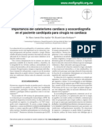 Importancia del cateterismo cardíaco y ecocardiografía en el paciente cardiópata para cirugía no cardíaca