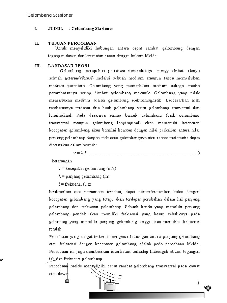 Gelombang Stasioner | PDF