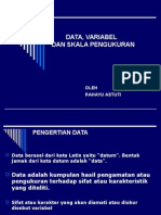 DATA, VARIABEL, DAN SKALA PENGUKURAN