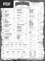 Deadlands - Character Sheet (Revised) | PDF